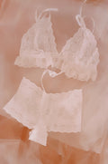 Couture Lingerie Set Burgundery or White Lace - AkitaArigatosonFashion
