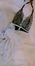 Lace Body Suit with Satin Ribbon